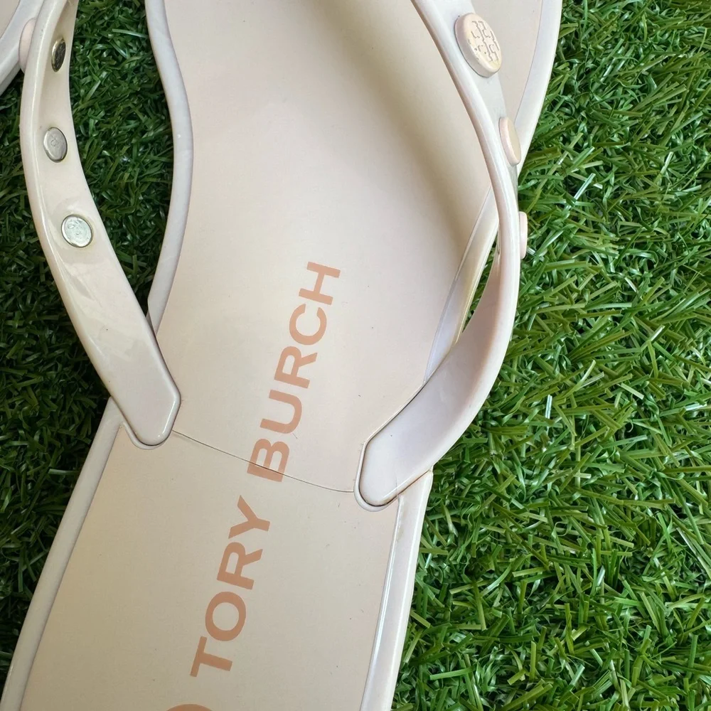 TORY BURCH Studded Jelly Sandals pink rose Size 8